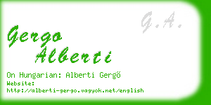 gergo alberti business card